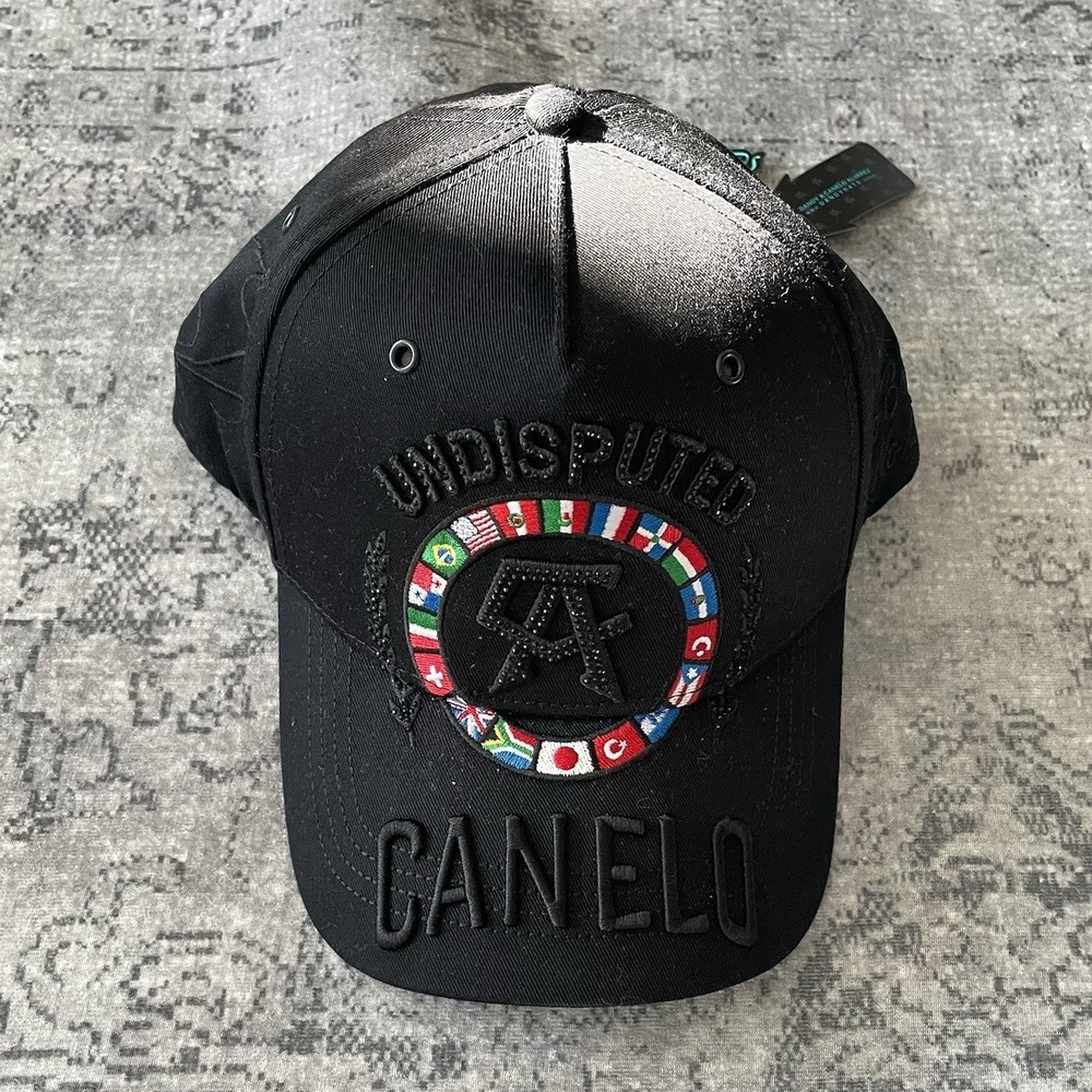 Canelo Undisputed Black Adjustable Snapback Boxing Hat Cap Adult Unisex
